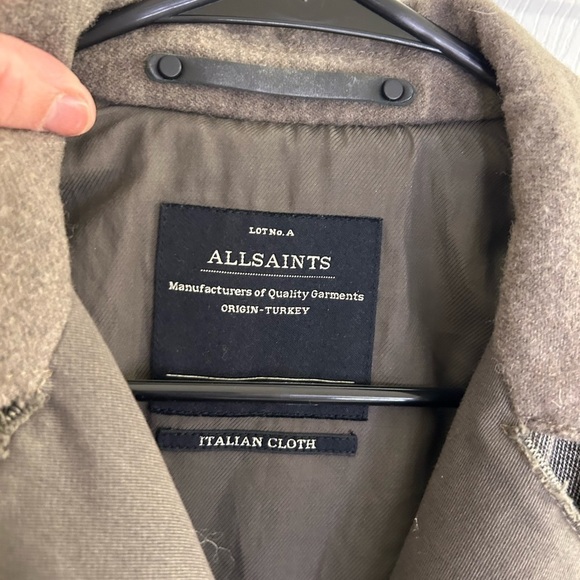 All Saints Zulia Biker Jacket/coat in Khaki Green US 6 trendy designer - Picture 6 of 11